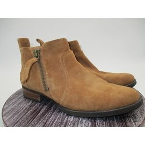 UGG Boots Womens 8.5 Aureo II Suede Leather Ankle Booties Chestnut Shoes Zip